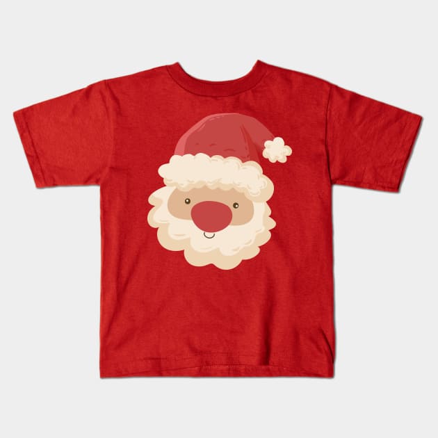 Santa Claus Face Kids T-Shirt by Vanilla Susu